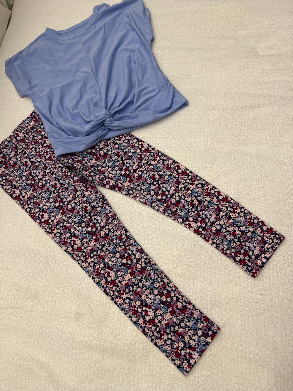 Carter Girls Purple Multi Floral Leggings & Old navy top